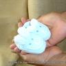 Blue baby booties